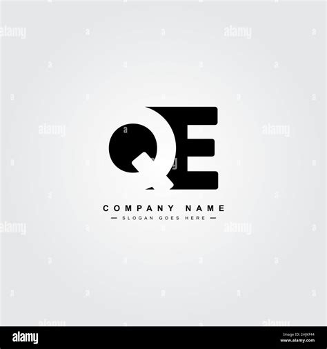 Logotipo De Minimal Business Para El Alfabeto Qe Carta Inicial