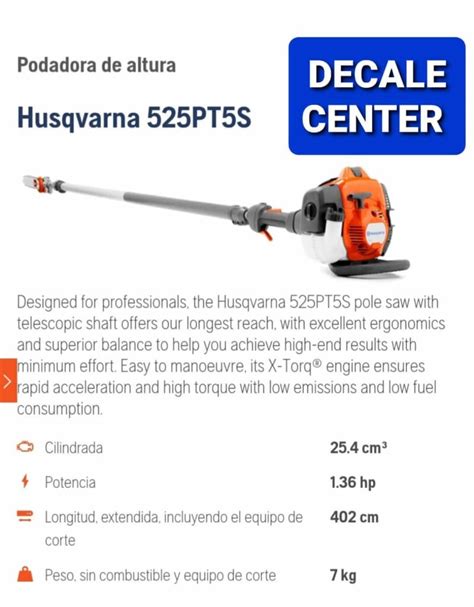 Podadora De Altura Husqvarna Pt S Decale Center