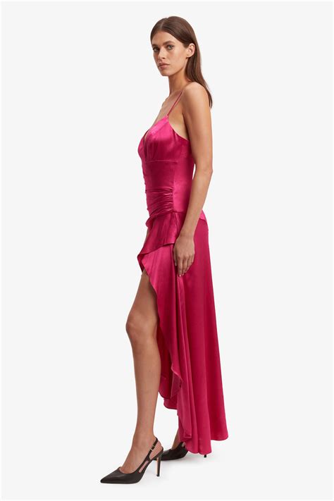 Sorella Midi Dress In Magenta Bardot