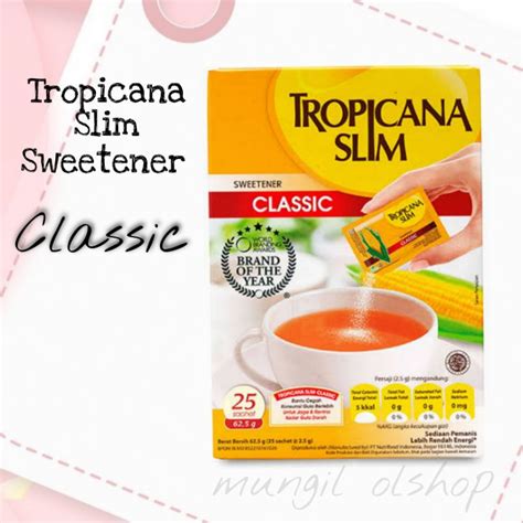 Jual Tropicana Slim Sweetener Classic Tropicana Slim Diabtx Box 25s