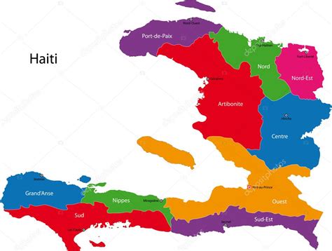 Mapa De La República De Haití Vector De Stock 2984952 De ©volina