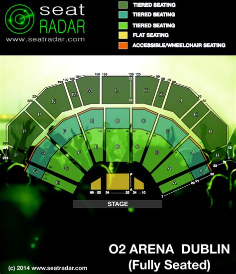 O2 Arena Dublin Seated Layout