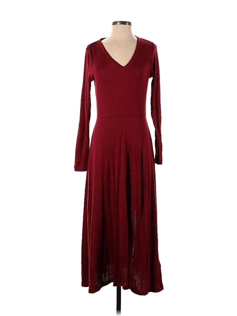 Banana Republic Solid Maroon Burgundy Casual Dress Size S 72 Off