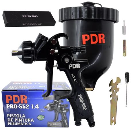 Pistola De Pintura Hvlp Pdr Pro 552 Bico 1 4mm 600ml P52 Ferramentas MEP