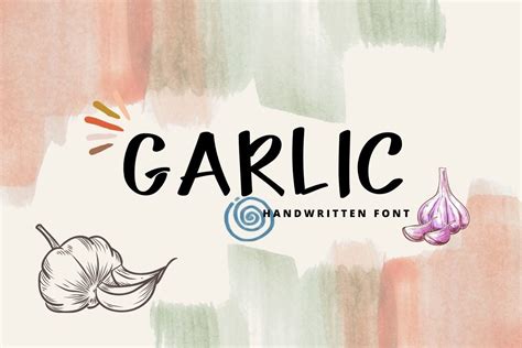 Garlic Font By Peamcreations · Creative Fabrica