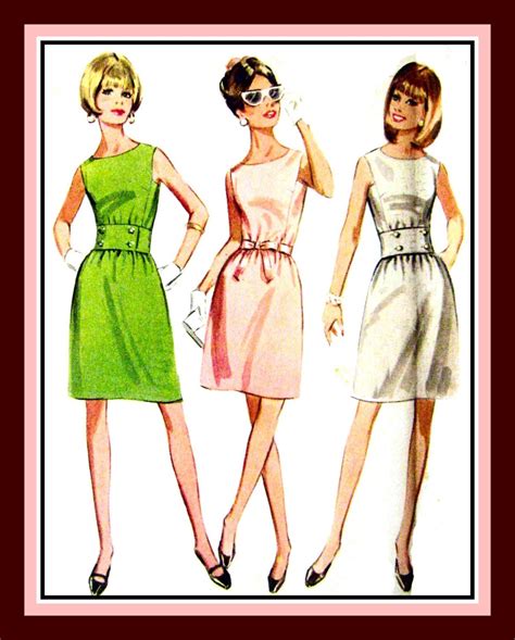 Vintage 1968 Miss Mod Dress Sewing Pattern Two Etsy Vintage Sewing Patterns Sewing Patterns