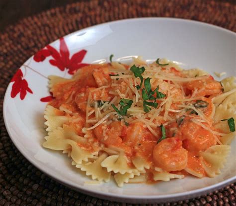 Creamy Tomato Shrimp With Bow Tie Pasta