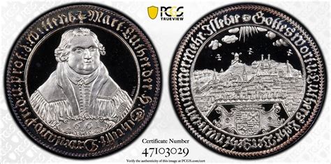 1 5 Taler PCGS Mansfeld Eisleben 1661 1991 SP67 Silver City View