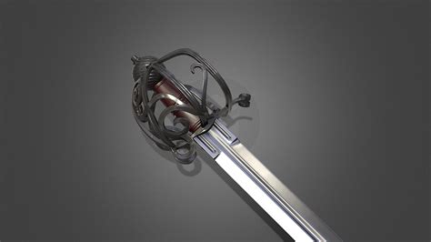 Spiral Basket Hilt Broadsword Download Free 3d Model By Leeeck