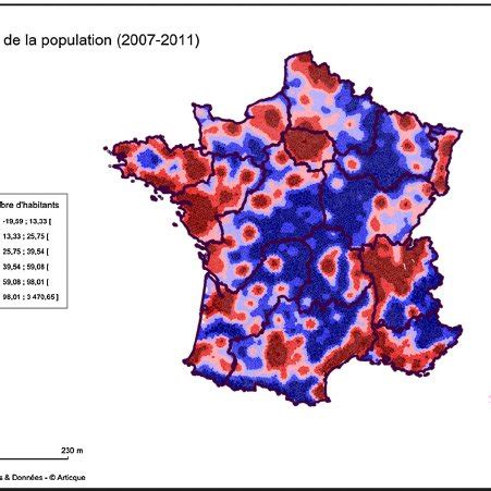 Densité de population par commune en 2011 Données INSEE Download