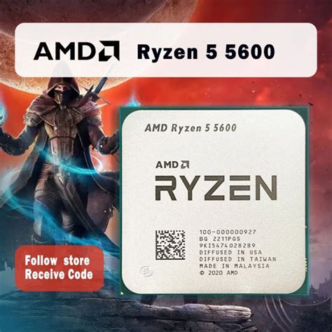 1ใหม่ Amd Ryzen 5 5600 R5 5600 35 Ghz 6 Core 12 เครื่องประมวลผลซีพียู