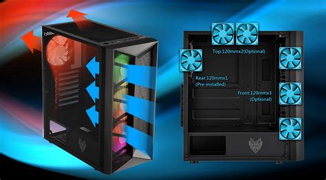 Fsp Cmt A Tempered Glass Atx Argb Mid Tower Case Black Cmt A