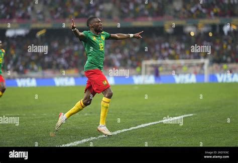 Karl Toko Ekambi Of Cameroon Celebrates Scoring Their First Goal During