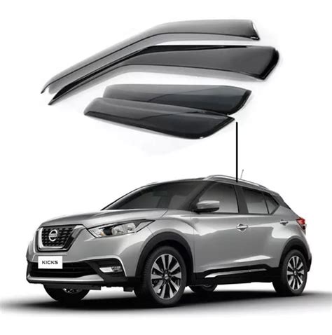 Calha De Chuva Acrílico Fumê Novo Nissan Kicks Active 2022 Frete grátis