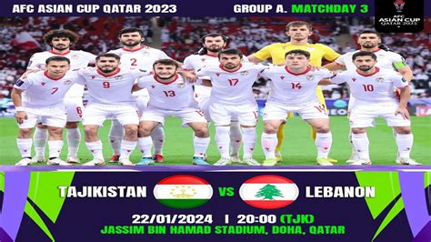 TERBARU Prediksi SKor Tajikistan Vs Lebanon Live Vision PLus Malam Ini