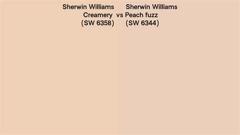 Sherwin Williams Creamery Vs Peach Fuzz Side By Side Comparison