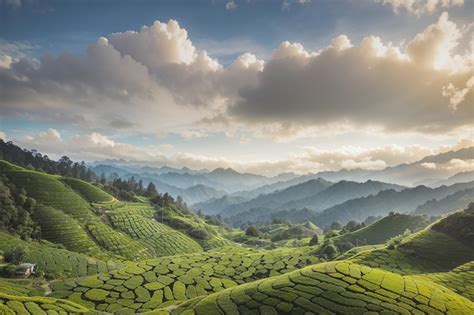 Premium Ai Image Tea Plantation In Cameron Highlands Malaysia