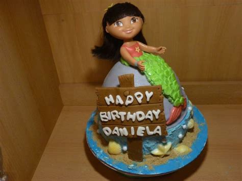 Dora Mermaid Doll Cake - CakeCentral.com