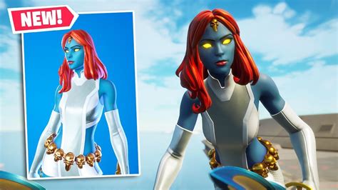 New Mystique Skin Gameplay In Fortnite Youtube