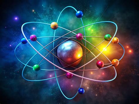 Neon Atom Structure Kunstdruck For Sale Mit Neon Atom V2 Von