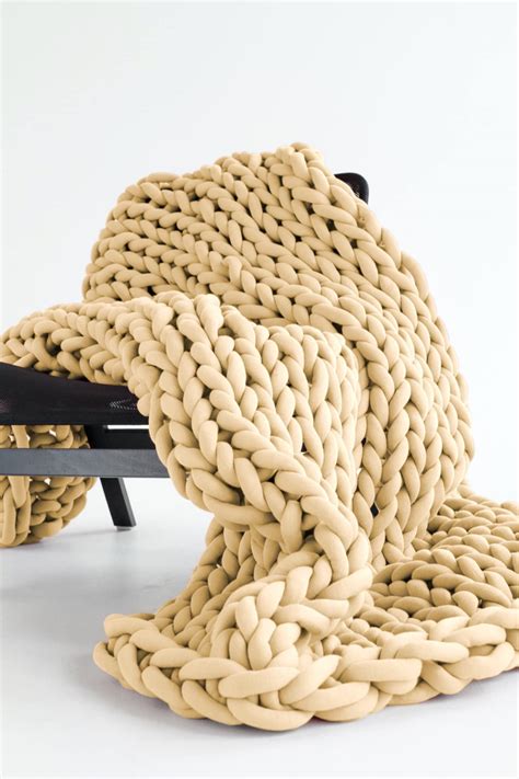 Tube Yarn Blanket Braided Blanket Chunky Knit Blanket Etsy