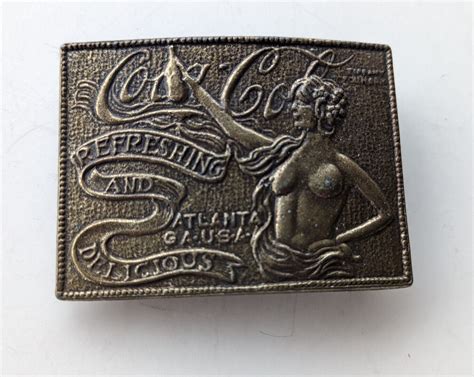 Vintage Coca Cola Atlanta Ga Usa Naked Lady Metal Bel Gem