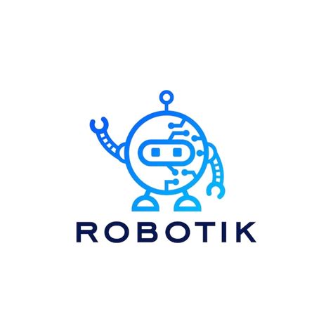 Abstrakte Roboter Logo Designvorlagen Premium Vektor