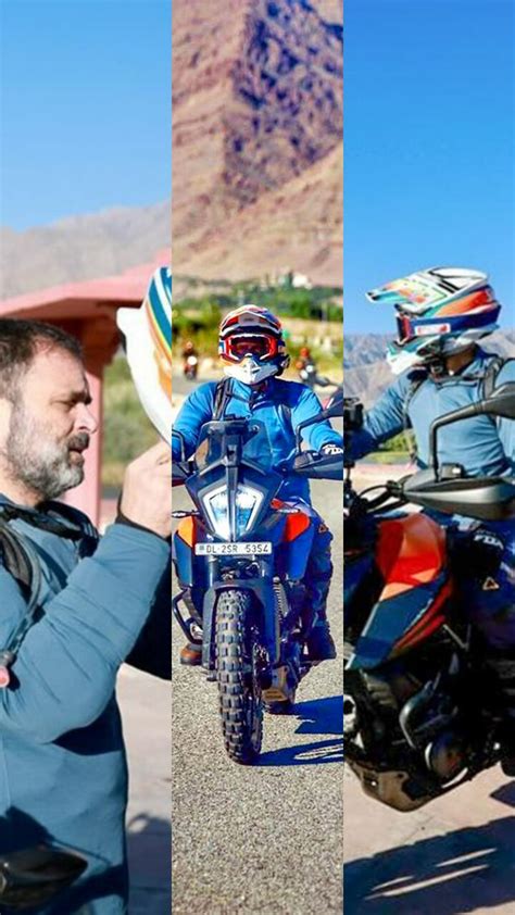 Rahul Gandhis Bike Ride In Ladakh