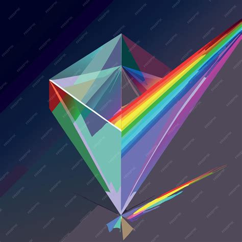 Premium Vector Rainbow Light Prism Effect Transparent Background
