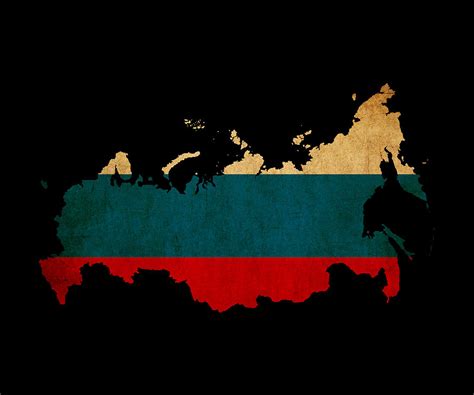 Russia grunge map outline with flag Photograph by Matthew Gibson - Pixels