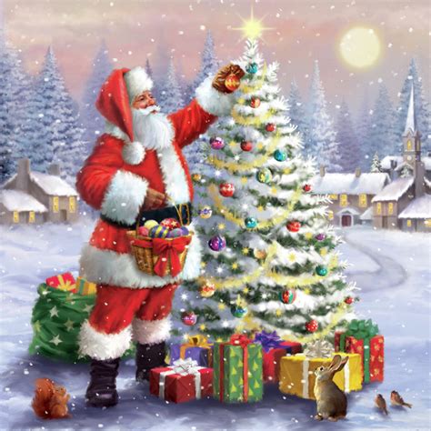 Christmas Tree Presents Santa Claus 5D Diamond Painting ...