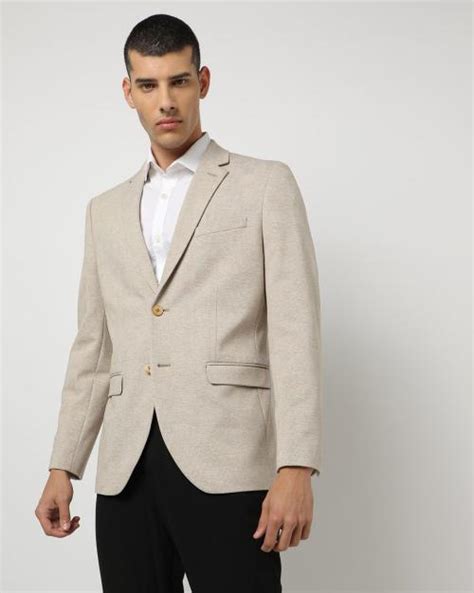 Buy Heathered Slim Fit Single Breasted Blazer Online At Best Prices In