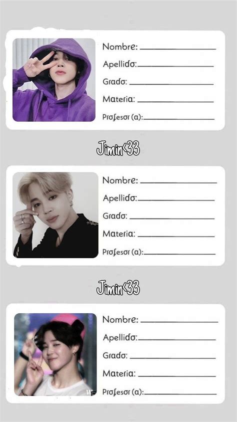 Sticker De Cuadernos Jimin En 2022 Trucos Para La Secundaria