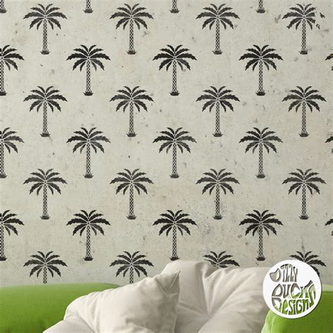 Wall Stencil Palm Tree Allover Stencil For Walls Reusable Stencil For