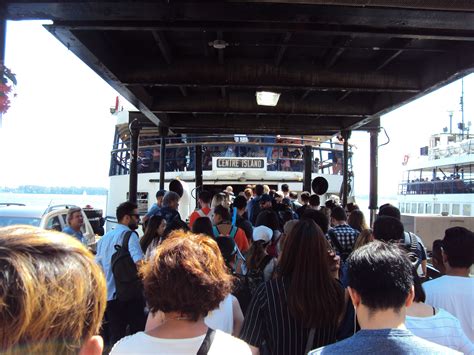 Boarding the Toronto Centre island ferry