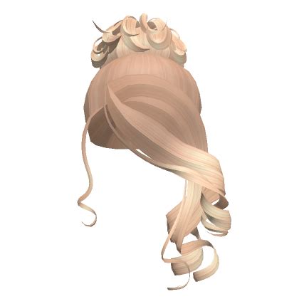 Blonde Curly Messy Bun W Swoop Bangs Roblox Item Rolimon S