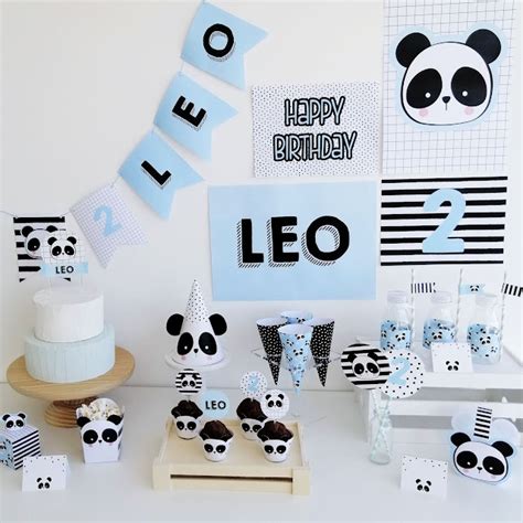 Kit Festa Panda Azul Para Imprimir Digitally Printables Blog