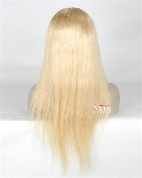 Eye Catching Inch Long Straight Honey Blonde Wig Real Hair Wigs