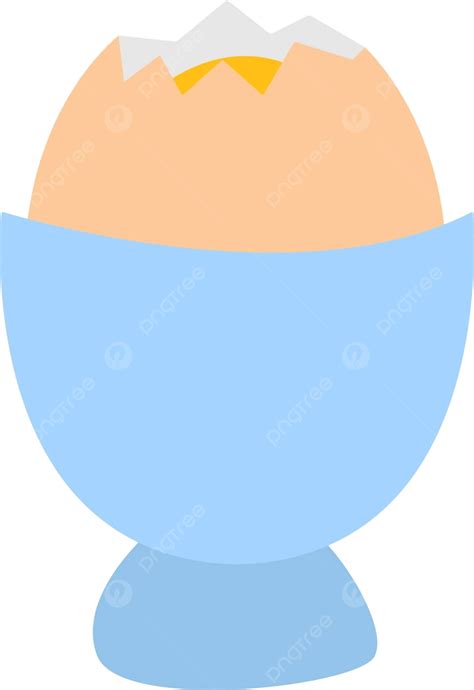 Vector Illustration Of A Softboiled Egg On A White Background Vector