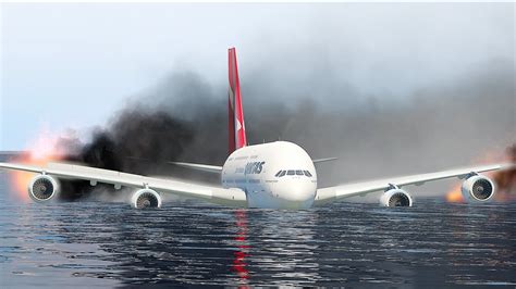 A Emergency Landing On Water After Engines Catch Fire X Plane