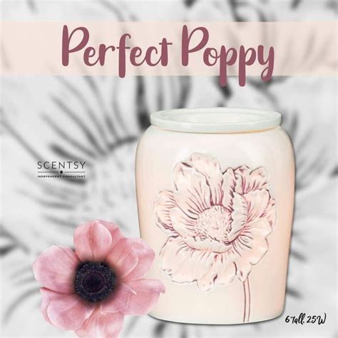 Perfect Poppy Warmer Scentsy Scentsy Warmer Scented Wax Warmer