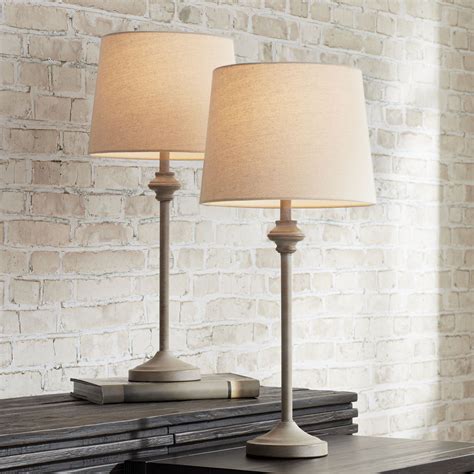 360 Lighting Country Cottage Buffet Table Lamps Set Of 2 Light Beige