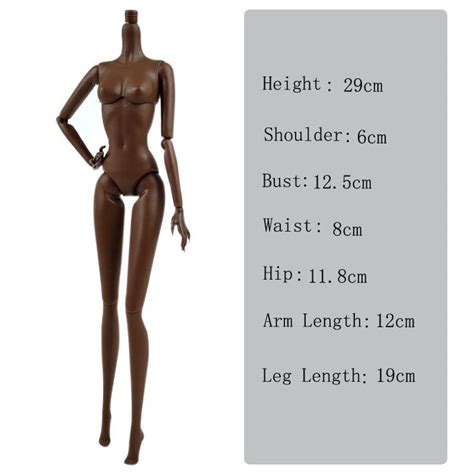 Dark Chocolate 1 6 Jointed DIY Movable Nude Naked Fashion Royalty Doll