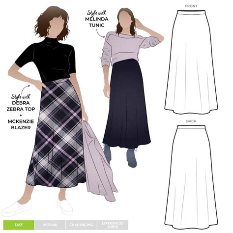 Northcote Knit Skirt Sewing Pattern – Casual Patterns – Style Arc