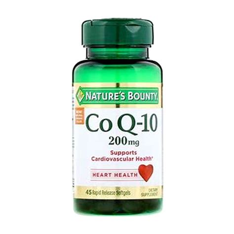 Nature S Bounty Coq10 200mg 45 Softgels Vitamins House