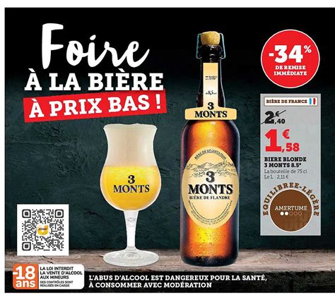Promo Bière Blonde Monts chez Super U iCatalogue fr