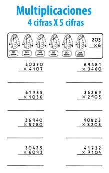 Multiplicaciones De Varias Cifras