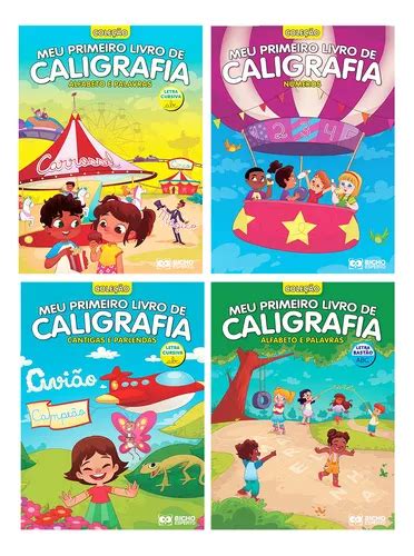 Meu Primeiro Livro De Caligrafia Cartilha Infantil 4 Volumes MercadoLivre