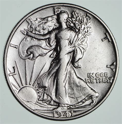 Strong Feather Details S Walking Liberty Half Dollar Property Room