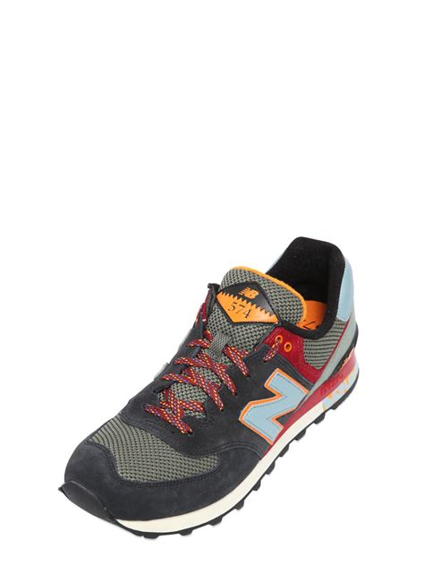 New Balance 574 Suede And Cordura Sneakers Lyst